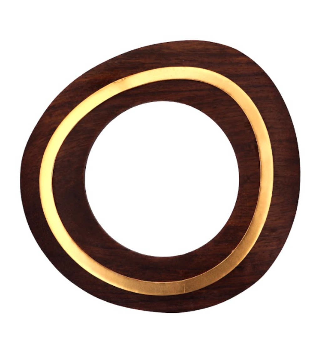 Rakulpreet wearing Mnsh- Gemstone/Wooden Disc /Jupiter/ Gold Ball Bangle