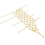 Rhinestone Jaal Hand Harness (Gold)
