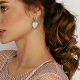 Diamond Heart Hoops