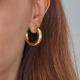 Mini Chunky Gold Oro Hoops
