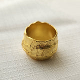 Glint Textured wave ring