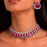 Ruby Glow Choker Set