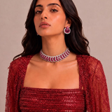Ruby Glow Choker Set