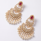 Red Polki Chandbali