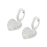 Diamond Heart Hoops