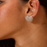 Diamond Mini Heart Studs