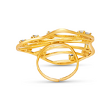 Flow Wave Cocktail Ring