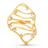 Flow Wave Cocktail Ring