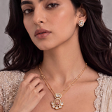 Maya Pink Polki layered necklace set