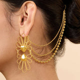 GULABO HAIR CHAIN EARRINGS