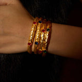 MOB WIFE STUDDED CUFF STACK