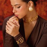 Vine Oval Triple Cuff