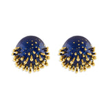 Vine Round Studs (Blue)