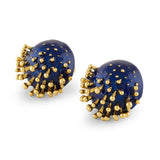 Vine Round Studs (Blue)