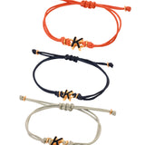 Black K Enamel Bracelet
