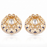 Noor Navy Blue Crescent Studs