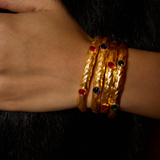 Shanaya Kapoor Wearing Mnsh Mob wife Studded Cuff Stack & Enamel Bracelet
