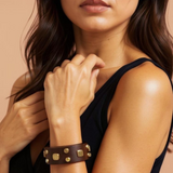 Gemstone Wooden Bangle