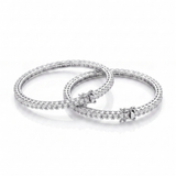 Diamond CZ Bangle (Silver)