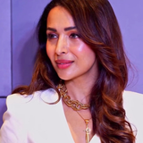 Malaika Arora wearing MNSH Mob Wife Studded Dagger Choker & Faceted Bangle / Shakti Nidar Resin Bangle / Main Apni Favourite Hu Bangle