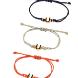 Black U Enamel Bracelet