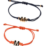 Black M Enamel Bracelet