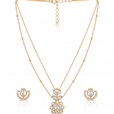 Aura Floral layered necklace set
