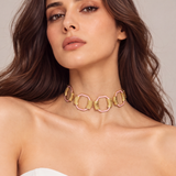 Lilac Hexagon Choker