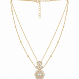 Aura Floral layered necklace set