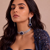 Royal Sapphire Diamond Choker Set