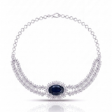 Royal Sapphire Diamond Choker Set