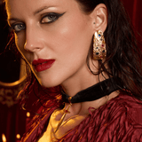 Mob Wife Heart Choker and hoop Combo