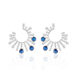 Blue Stone Rays Stud