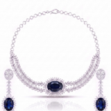 Royal Sapphire Diamond Choker Set