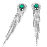 Midnight Emerald Danglers