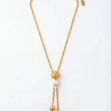 Pearl Rosette Lariat
