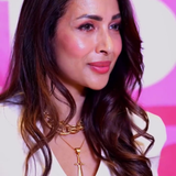 Malaika Arora wearing MNSH Mob Wife Studded Dagger Choker & Faceted Bangle / Shakti Nidar Resin Bangle / Main Apni Favourite Hu Bangle