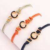Black C Enamel Bracelet