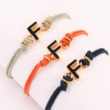 Black F Enamel Bracelet