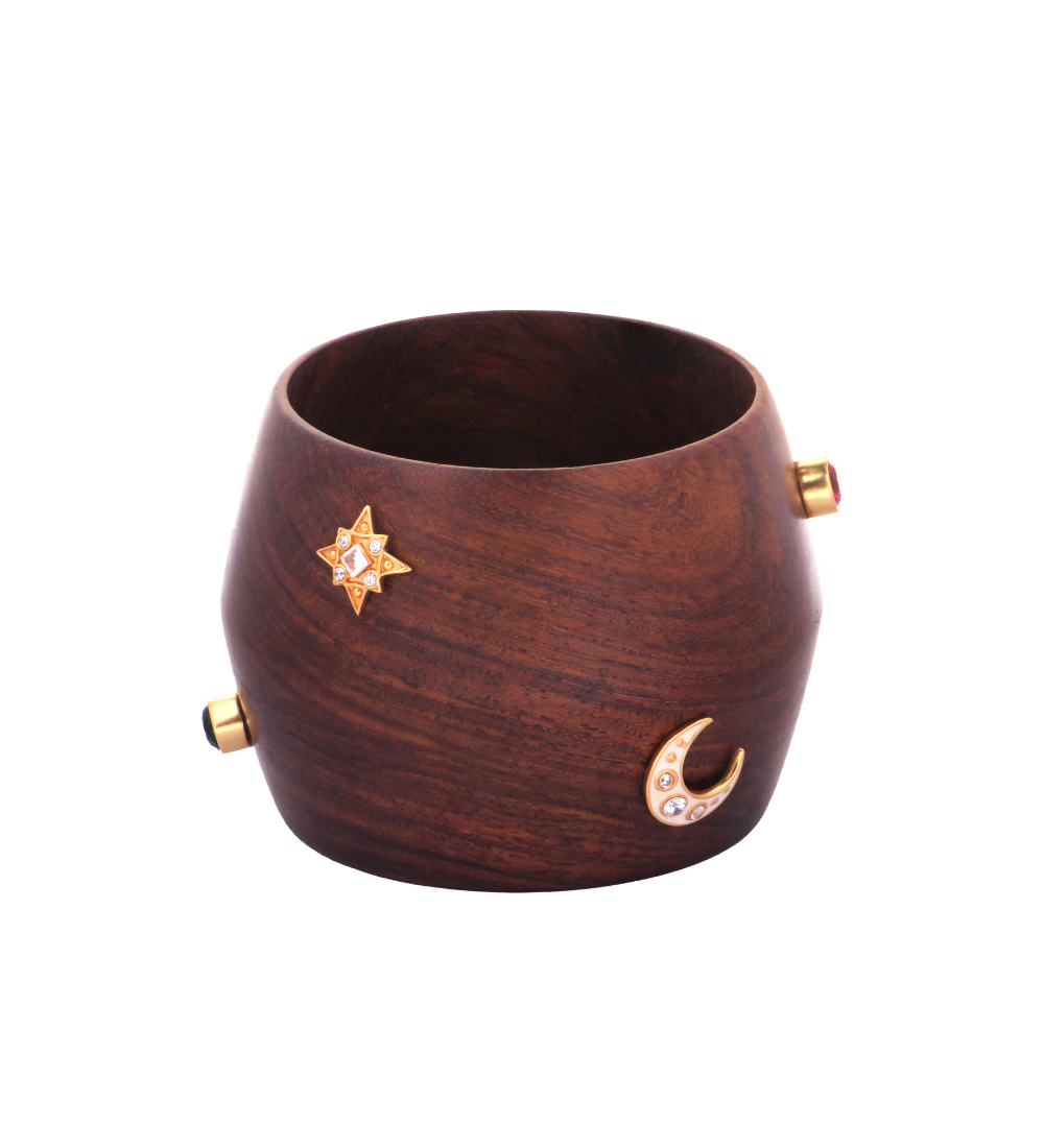 Barkha Singh wearing MNSH Shakti Bangle Stack