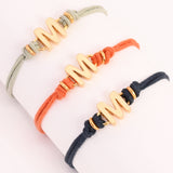 White M Enamel Bracelet