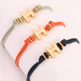White H Enamel Bracelet