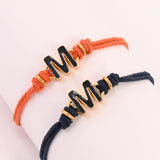 Black M Enamel Bracelet