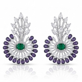 Bageecha Diamond Amethyst and Emerald Tops