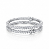 Diamond CZ Bangle (Silver)