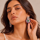 Bageecha Diamond Amethyst and Emerald Tops