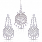 Sheesh Mahal Earrings & Maang Tikka Set