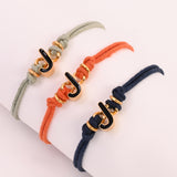 Black J Enamel Bracelet