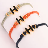 Black H Enamel Bracelet