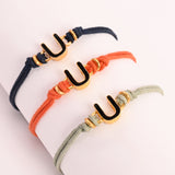 Black U Enamel Bracelet